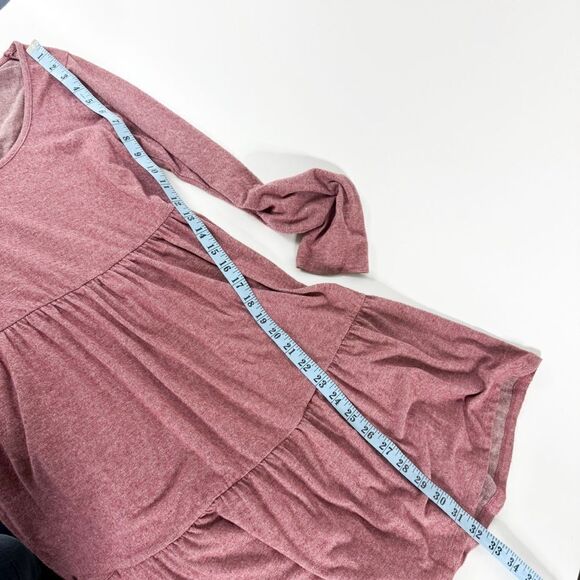 Wild Fable Women's Mauve Pink Long Sleeve Tiered Mini Dress Size M - Picture 8 of 8